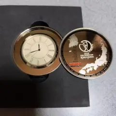 FIFAワールドカップ2002 置き時計ジャンク品電池入れたら動きます