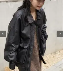 FREAK’S STORE フェイクレザージャケット ブラック