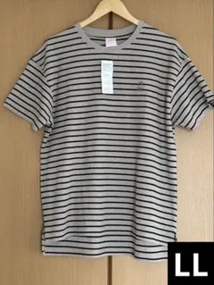 しまむら／HANGTEN ワッフル ボーダー Tシャツ LLサイズのサムネイル