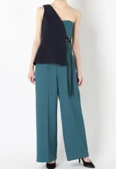 LADYアシンメトリービスチェワイドパンツドレス