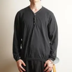 JOSEPH HOMME ヘンリーネック長袖カットソー ブラック/IZ187のサムネイル