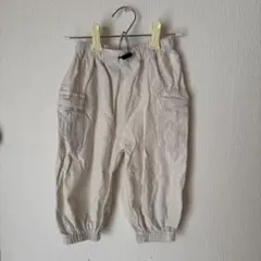オフホワイト　カーゴパンツ ゴムウエスト　美品