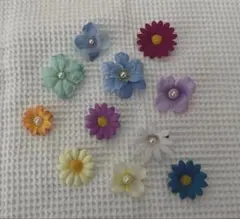 新品 花 ヘアクリップ 髪飾り セット キッズ 子供 ハンドメイド ヘアピン ☆