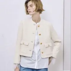 極美品❤︎allureville ノーカラージャケット trim_ofalv_item7fade344cf3511e