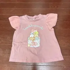 すみっコぐらし Tシャツ ピンク レース 90
