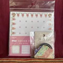 デザインペーパー 東欧風 マスキングラベルシール ビンテージボタニカル ２点