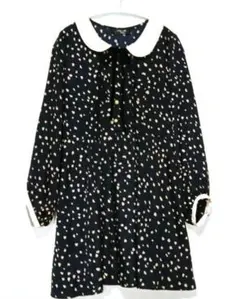 【ハドソン ハニー】ワンピース /チュニック/膝丈/ ネイビー系 /ハート柄