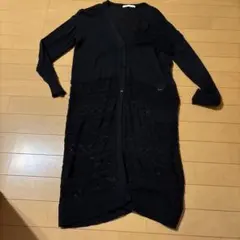 chocol raffine robes ネイビー ロングカーディガン