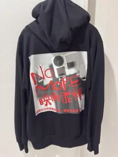 MOVIE NO MORE 映画泥棒 スウェットパーカー Lサイズ ブラック