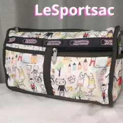 LeSportsac ネコ柄 イラスト ショルダーバッグ ミニバッグ レスポ