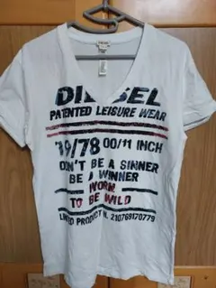 DIESEL Vネック Tシャツ ホワイト