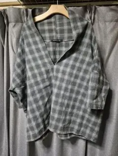 mizuiro-ind チェック柄 五分袖チュニック