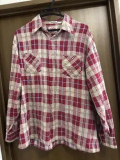 80s 90s Dickies ディッキーズ 長袖 ネルシャツ チェック柄 L