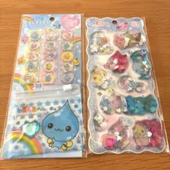 【正規品】しずくちゃん　ウォーターシール&おはじきシール　2点セット