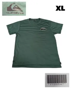 古着 Quiksilver ワンポイントロゴ Tシャツ XL グリーン　速乾のサムネイル