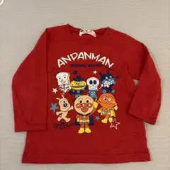 アンパンマン 長袖Tシャツ レッド 95cm