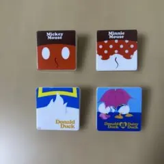 ディズニーキャラクター スクエアークリップ4個セット