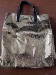 美品⭐︎ゴールド トートバッグ 内ポケット付き