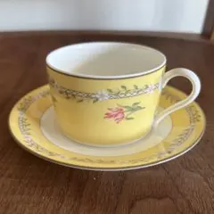 【美品】Tiffany&Co　ピンクチューリップ カップ＆ソーサー　黄色