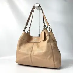 COACH コーチ トートバッグ　ハンドバッグ　 レザー ベージュ