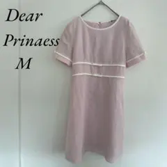 【訳あり】Dear Princess M ピンク 半袖ワンピース リボン 膝上位