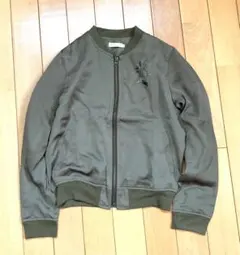 earth music&ecology サテンワンポイント刺繍ブルゾン