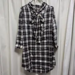 【美品】green label relaxing チェック ボウタイ ワンピース