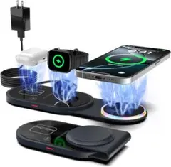 ワイヤレス 充電器 3in1 マグセーフ アップルウォッチ マグネット式