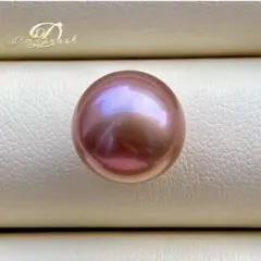 本真珠淡水エジソンパール　ワインレッド系12.13㍉大玉ルースRs625