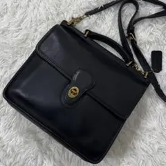 コーチ ショルダーバッグ 2way ブラック ターンロック 9927