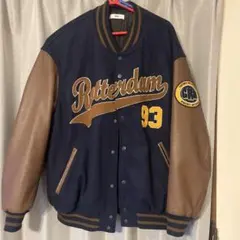 Ritterdam スタジャン ネイビー/ブラウン