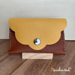 《マチ無しケース》　カラフル　革小物　レザークラフト