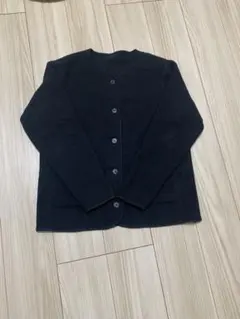 無印良品　素材に還るフリースカーディガン婦人Ｌ・黒