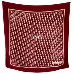 Christian Dior ディオール　トロッター　赤　スカーフ　タグなし