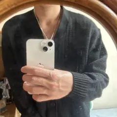 URBAN RESEARCH ブラックメッシュカーディガン L