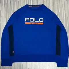90s POLO SPORT ポロスポーツ スウェット トレーナー ブルー XL