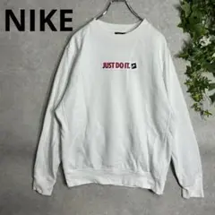 ナイキJUST DO IT.　トレーナー　スウェット　M　ホワイト　裏起毛