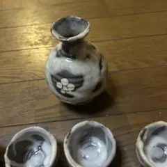 陶器製お猪口と徳利セット新品未使用品