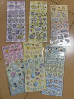 ポケモンプチプチシール ポケピース きらきらシール 6枚セット セリア
