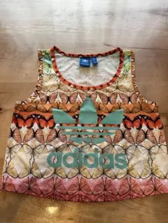 adidas 蝶プリント タンクトップ L