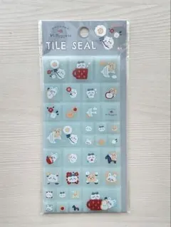 ちいかわ　タイルシール　水色