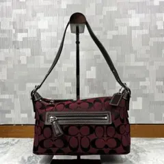 美品 Coach コーチ アクセサリーポーチ レッド 赤 バニティ