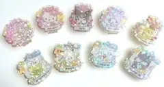 【9個セット】サンリオ キラキラアクリルクリップ
