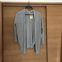 未使用　無印良品　カーディガン 七分袖　グレー　　M-L