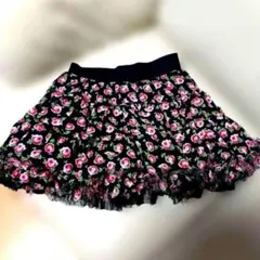 SCHUXXX　インナーパンツ付ギャルレース フレアスカート ウエストゴム　Sのサムネイル