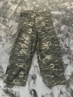 迷彩柄ワークワイドパンツ Lサイズ