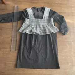 Green label relaxing（黒・チェック柄）110 2点セット