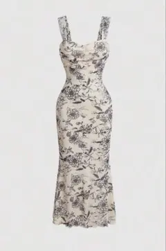 新品未使用　shein 21417643 ノースリーブ ワンピース　花柄