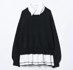 REDYAZEL フリルドッキングニットトップス