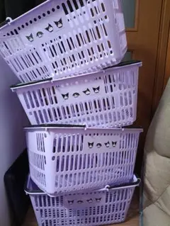 サンリオ　　クロミ ショッピングバスケット 　買い物かご　4個セット　ラスト サンリオ クロミ ショッピングバスケット 買い物かご 4個セット ラスト
